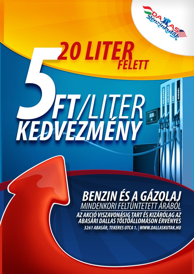 Dallas Kutak 20 Liter felett 5 Ft Liter